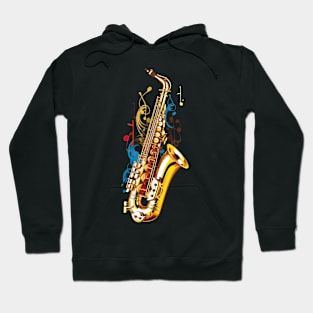 Expressive Saxophone Art Hoodie